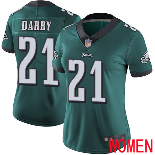 Women Philadelphia Eagles #21 Ronald Darby Midnight Green Team Color Vapor Untouchable NFL Jersey Limited->women nfl jersey->Women Jersey